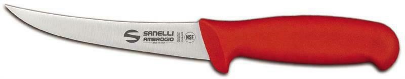 COLTELLO DISOSSO CURVO rigido 15cm ROSSO Supra Sanelli A.